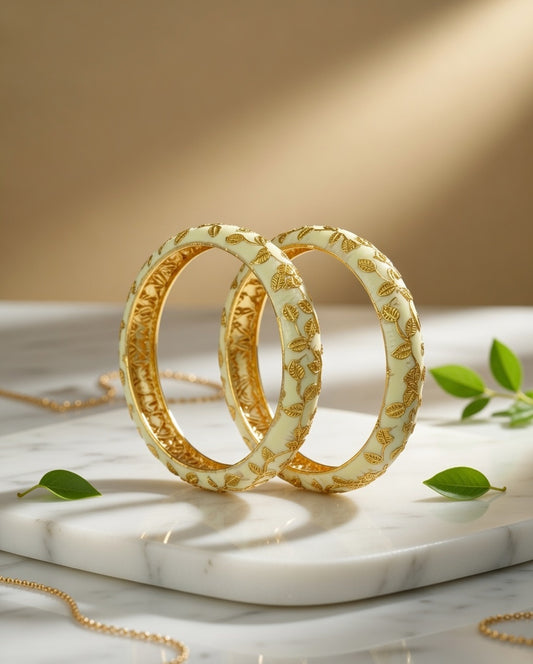 Gold Rajwadi kada, (Pack of 2)