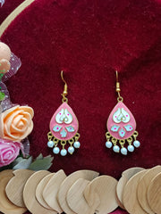 Pink hook earring