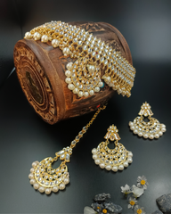 White Perl Kundan Set