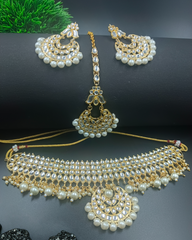 White Perl Kundan Set