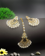 White Perl Kundan Set