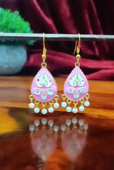 Pink hook earring