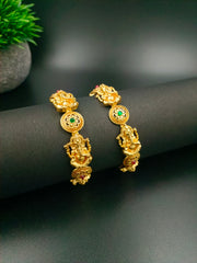 Temple Rajwadi Ganesha bangle ( Pack of 2)